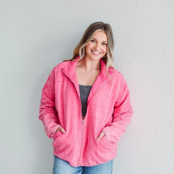 Bubblegum Quilted Coat - Picture 1 of 2